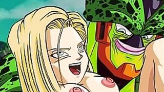 DBZ Android 18 and Cell Porn
