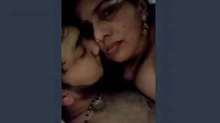 Sexy Desi Bhabhi kissing and freeing her husband Pau