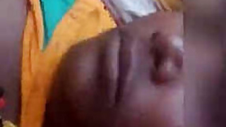 Tamil woman Boob pressing