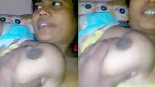 Indian Wife Boob Pressing and Pussy Captured by Husband