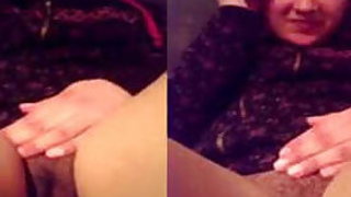 Desi skinny sucks a XXX tool and masturbates her sex vagina on camera