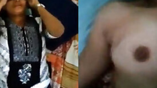 Indian girl lies in the bed but man wants to film a porn movie about her