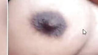 Female shamelessly flashes her XXX tits in close up Desi solo man porn