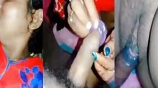 Seductive Desi bhabhi puts a condom on her XXX cock and gets fucked in the throat
