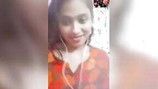 Bangladeshi Desi XXX girl with her tits and pussy on video call