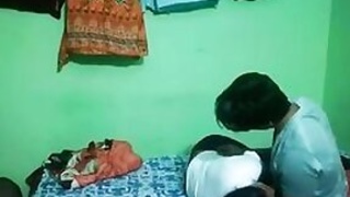 Horny couple fucking at home, sex action caught on hidden camera