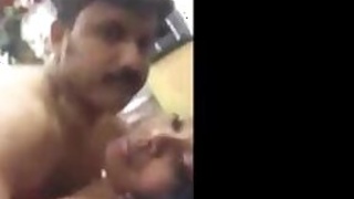 Tough home movie scene with a young and horny mallu couple