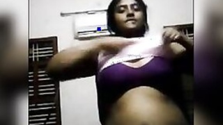Girl with big breasts Bangla put on a show for her boyfriend