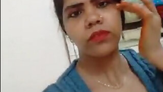 Desi Indian girl selfies recording for BF video