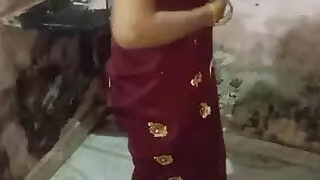 Tamil girl quickly has sex in a sari, Desi bhabhi film