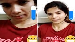 Pretty Indian girl on a video call