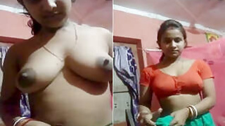 Sexy Undresses to Sari and Shows Body Part 4