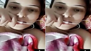 Pretty Desi girl shows her tits and masturbates Part 5
