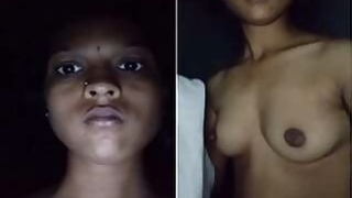 Cute Tamil Girl Shows Tits and Pussy