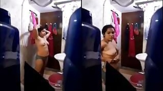Sexual recording of bhabha bathing on hidden camera Part 2