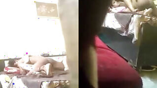 Couple caught recording a fuck on a hidden camera.