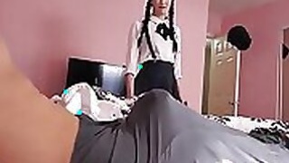 Amateur teen gets a surprise going with her sisters